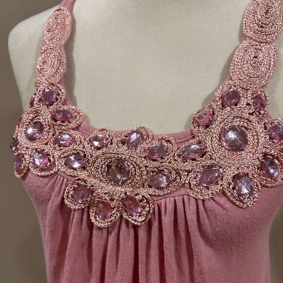 Body Central Pink and jewel racer back tank top - Picture 2 of 7